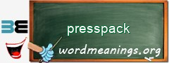 WordMeaning blackboard for presspack
